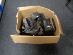 A box containing a quantity of theatre lights,