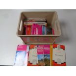 A box containing a quantity of ordnance survey maps