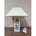 A Charles Rennie Mackintosh design porcelain table lamp