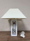 A Charles Rennie Mackintosh design porcelain table lamp