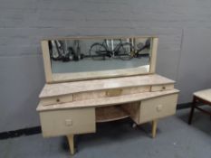 A mid 20th century melamine dressing table