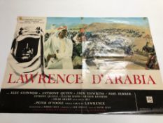 A vintage Italian film poster, Laurence of Arabia circa 1963,