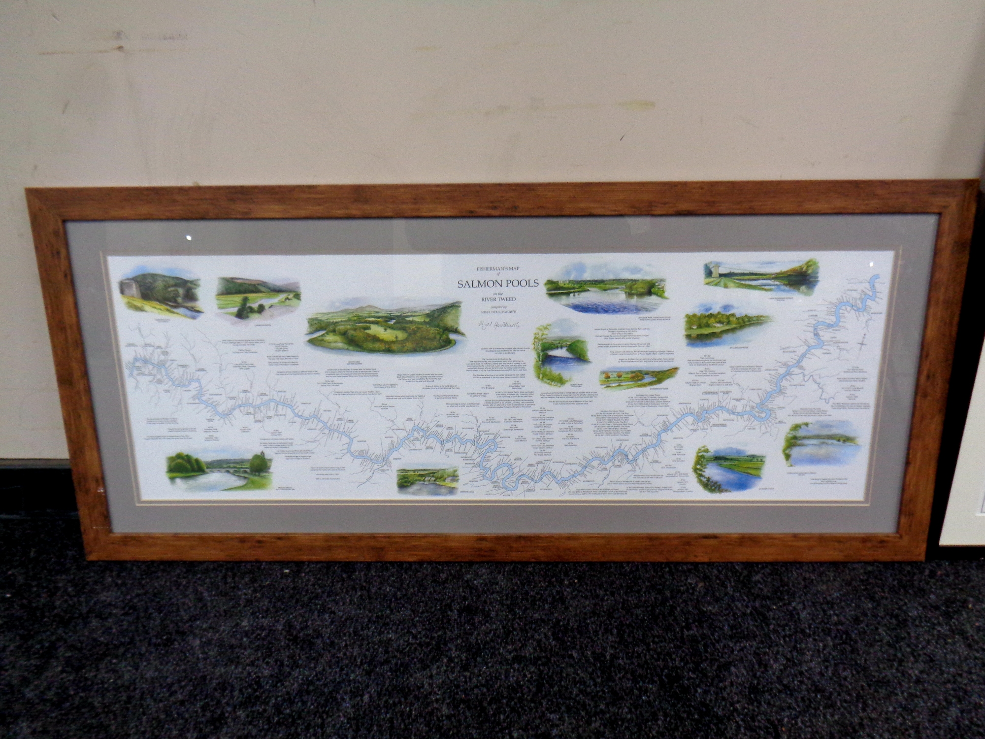 A fisherman's map and salmon pools on the River Tweed compiled by Nigel Houldsworth, - Image 3 of 3