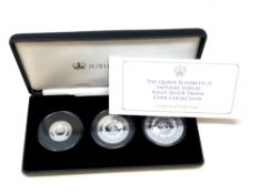 A jubilee Mint Queen Elizabeth II Sapphire Jubilee Solid Silver Proof Coin Collection,