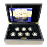 The First Gold Sovereigns of Each Sovereign Mint Collection, seven gold full sovereigns, 1820, 1870,
