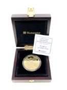 A Westminster Gold and Rhodium-Platinum Plated 1953 Crown, boxed with certificate of authenticity.