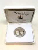 A Royal Mint Prince William and Kate Middleton Royal Wedding Silver Proof Crown,