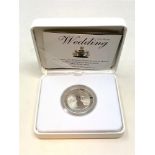 A Royal Mint Prince William and Kate Middleton Royal Wedding Silver Proof Crown,