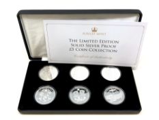 The Jubilee Mint Limited Edition Solid Silver Proof £5 Coin Collection,