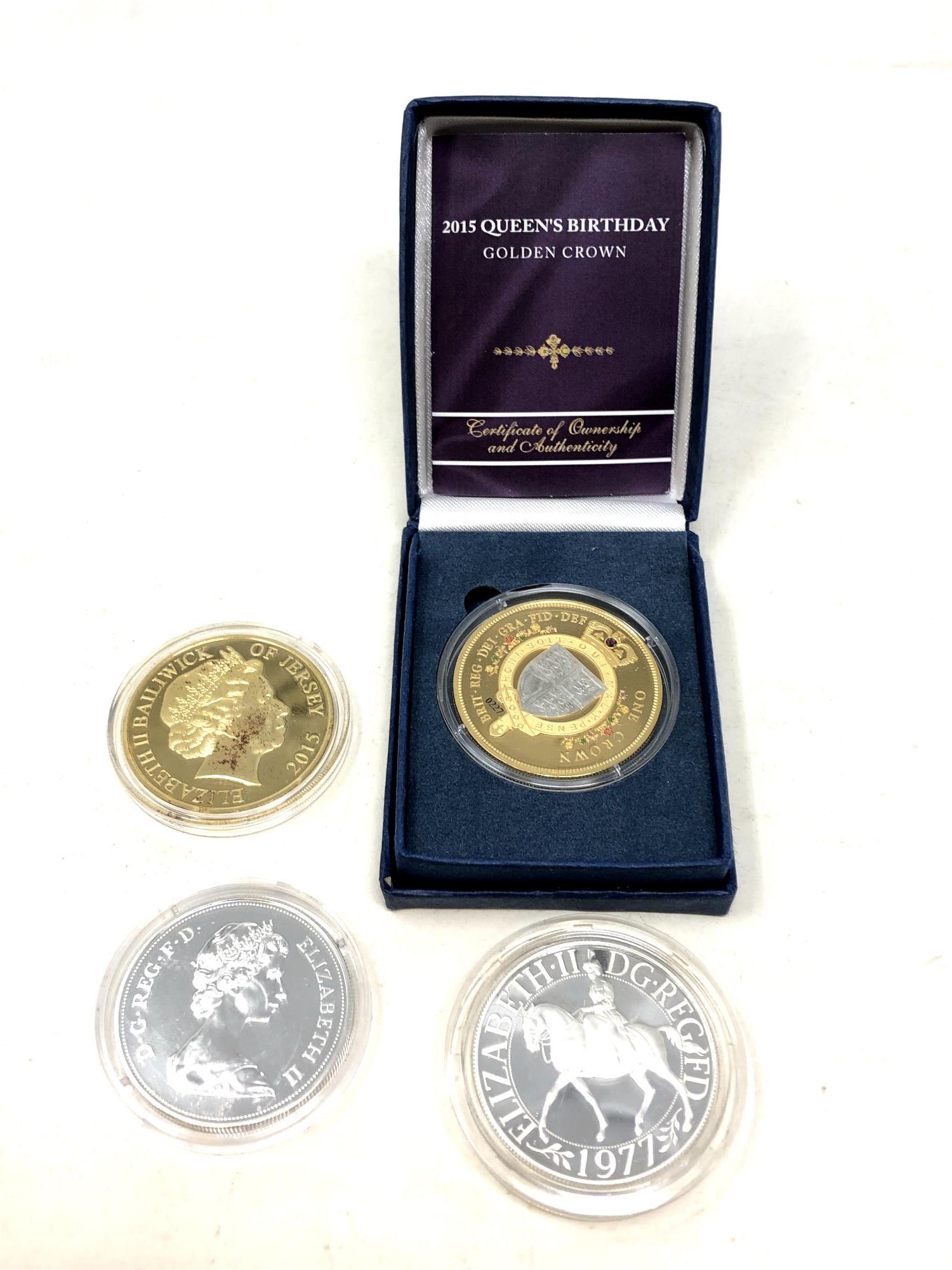 A Bradford Exchange 2015 Queen's Birth Commemorative Golden Crown,