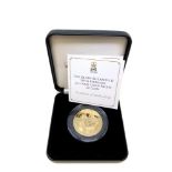 A Jubilee Mint Queen Elizabeth II 90th Birthday 22ct Gold Proof £2 Coin, 16g,