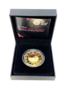 A Royal Mint London 2012 Olympics Gold Plated £5 Silver Proof Coin,