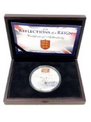 The Elizabeth II Reflections of a Reign Guernsey Silver 5oz Proof Coin,