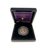 A Bradford Exchange Queen Elizabeth II 65th Anniversary Accession to the Throne Double Gold Crown,