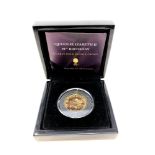 A Bradford Exchange Queen Elizabeth II 91st Birthday Double Gold Crown, struck in 9ct gold, 4g,