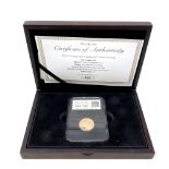 The DateStamp 2015 St George's Day Gold Proof Sovereign, number 35 of 195,