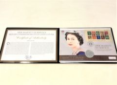 A Her Majesty in Service Silver Commemorative Coin Cover.