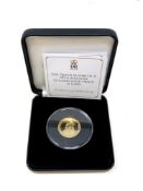 A Jubilee Mint Queen Elizabeth II 90th Birthday 22ct Gold Proof £1 Coin, 8g,