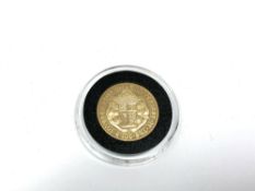 An Anniversary Gold Sovereign 1489-1989.