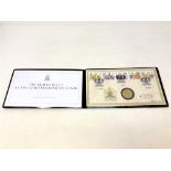 The Queen's Beasts 1oz Fine Gold Presentation Cover, with certificate of authenticity.