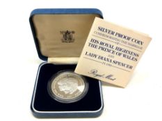 A Royal Mint Prince Charles and Lady Diana Spencer Royal Wedding Commemorative Silver Proof Coin,