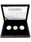 The First World War Gallipoli Three Coin Set,