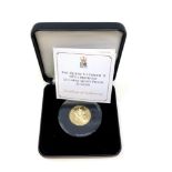 A Jubilee Mint Queen Elizabeth II 90th Birthday 22ct Gold Proof £1 Coin, 8g,