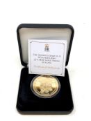 A Jubilee Mint Queen Elizabeth II 90th Birthday 22ct Gold Proof £5 Coin, 40g,