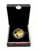 A Royal Mint The Queen's Coronation 60th Anniversary £5 Gold Plated Silver Proof Coin,