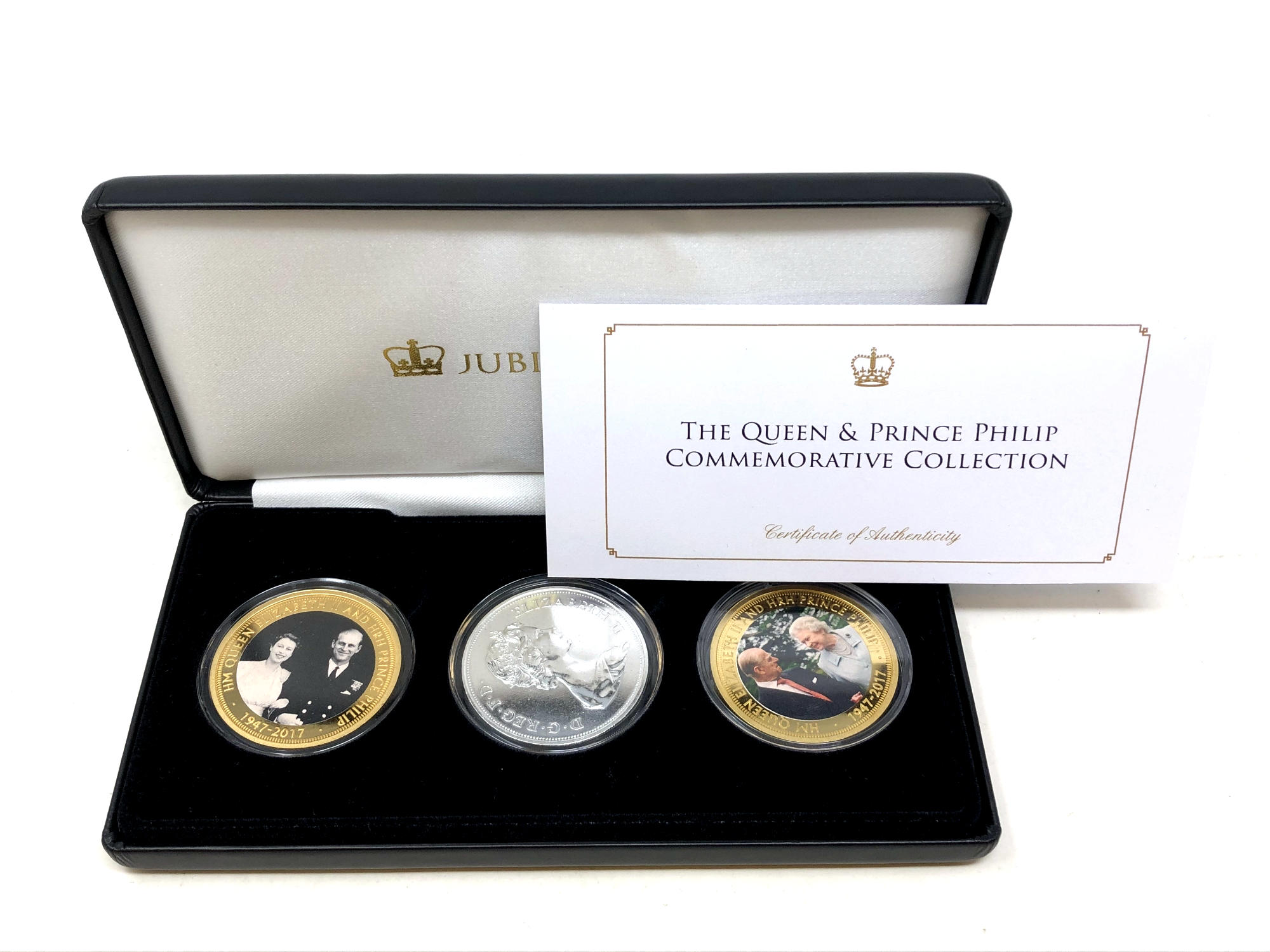 The Jubilee Mint The Queen & Prince Philip Commemorative Coin Collection,