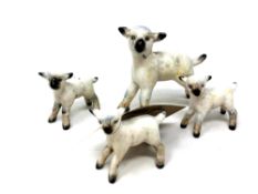 A Beswick china figure : Lamb, model 936, white, gloss, height 8 cm,