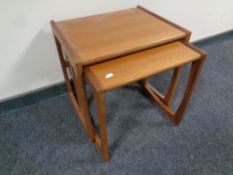A nest of two mid 20th century teak G Plan tables