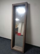 A contemporary rattan framed hall mirror, length 192 cm,