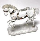 A Swarovski crystal horse