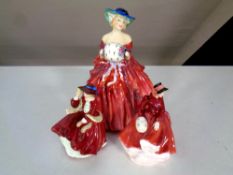 Three Royal Doulton figures, Genevieve,