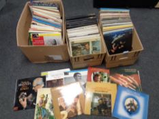 Three boxes containing a large quantity of classical vinyl LP's