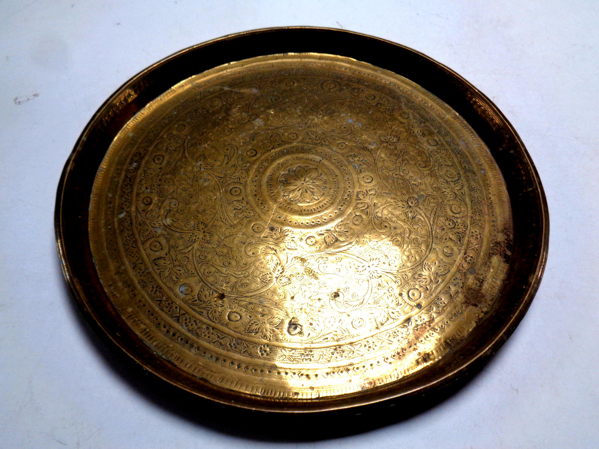 An eastern brass tray