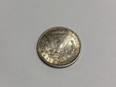 An 1881 American silver dollar