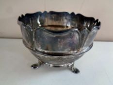 A silver presentation bowl, Sheffield 1902, height 9 cm,