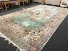 A very large Chinese carpet on mint ground,