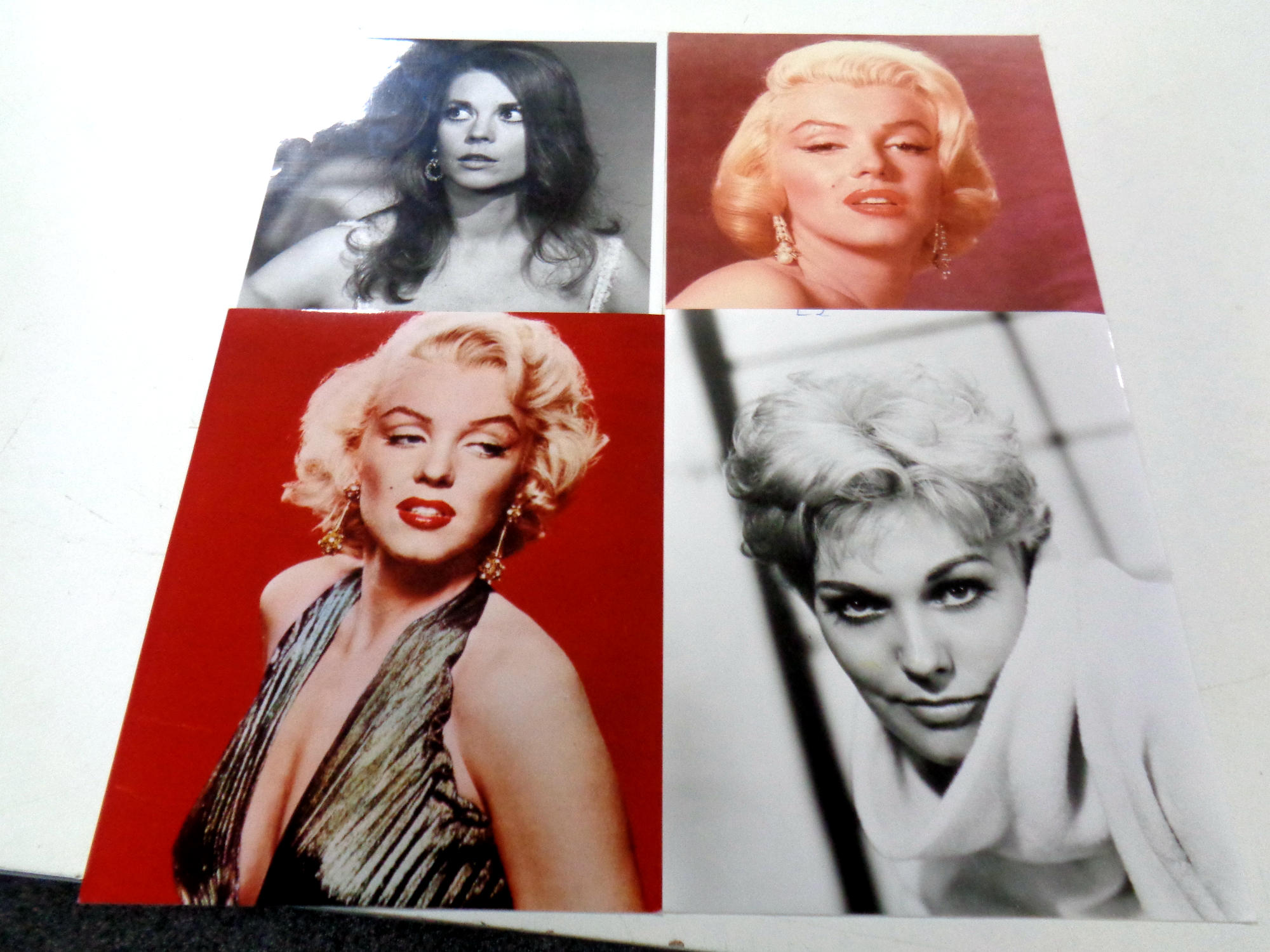 Four movie star Pictorial Press photographs to include Marilyn Monroe,