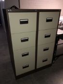 Two Silverline four drawer metal filing cabinets