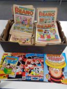 A box of 1980's and 1990's Beano comics,