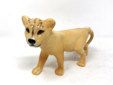A Beswick china figure : Lion Cub (Facing Left), model 2098, golden brown, gloss, height 10 cm.