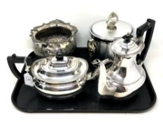 A Garrard & Co Regent plate hot water jug and teapot,