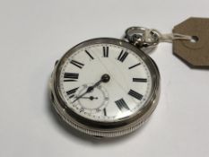 A silver cased gents pocket watch