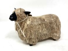 A Beswick china figure : Wensleydale Sheep, model 4123, white and black/brown, gloss, height 11 cm.