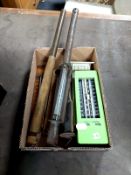 A box of antique and later thermometers