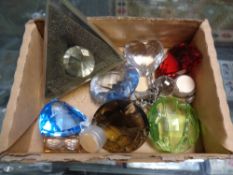 A quantity of Swarovski crystal pendants, stones,