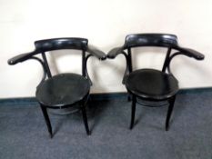 A pair of Bentwood armchairs